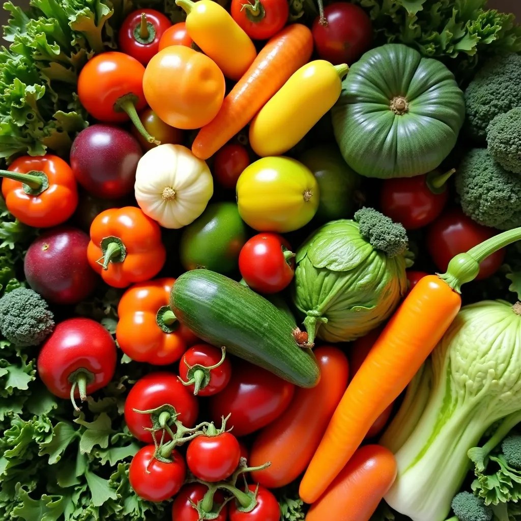 Assortiment de légumes et fruits frais