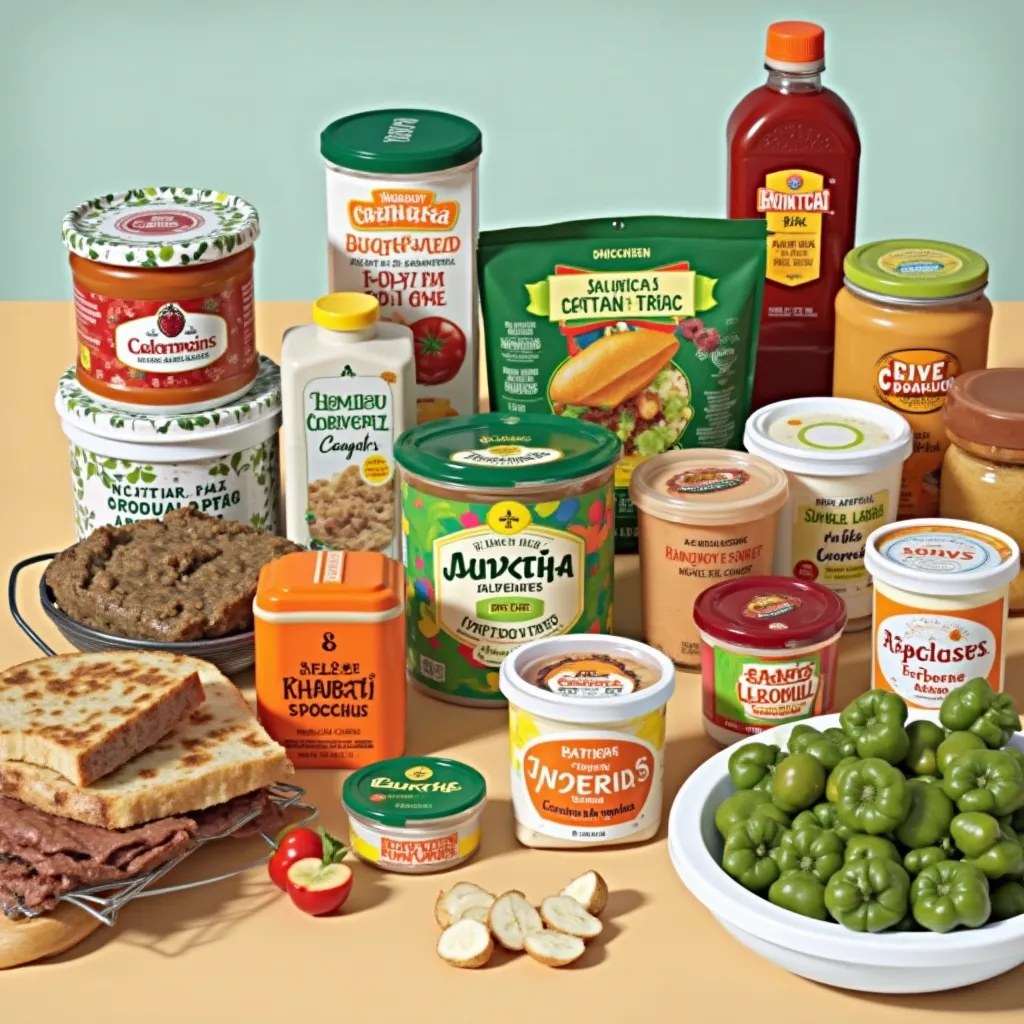 Diversité de produits alimentaires